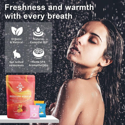 MR MIRYE Shower Steamers Aromatherapy - 20 Pack Shower Bombs Aromatherapy Birthday Gifts for Women, Organic Watermelon, Orange & Vanilla, Sea Salt & Orange, Rose, Tea Tree, Gift for Women