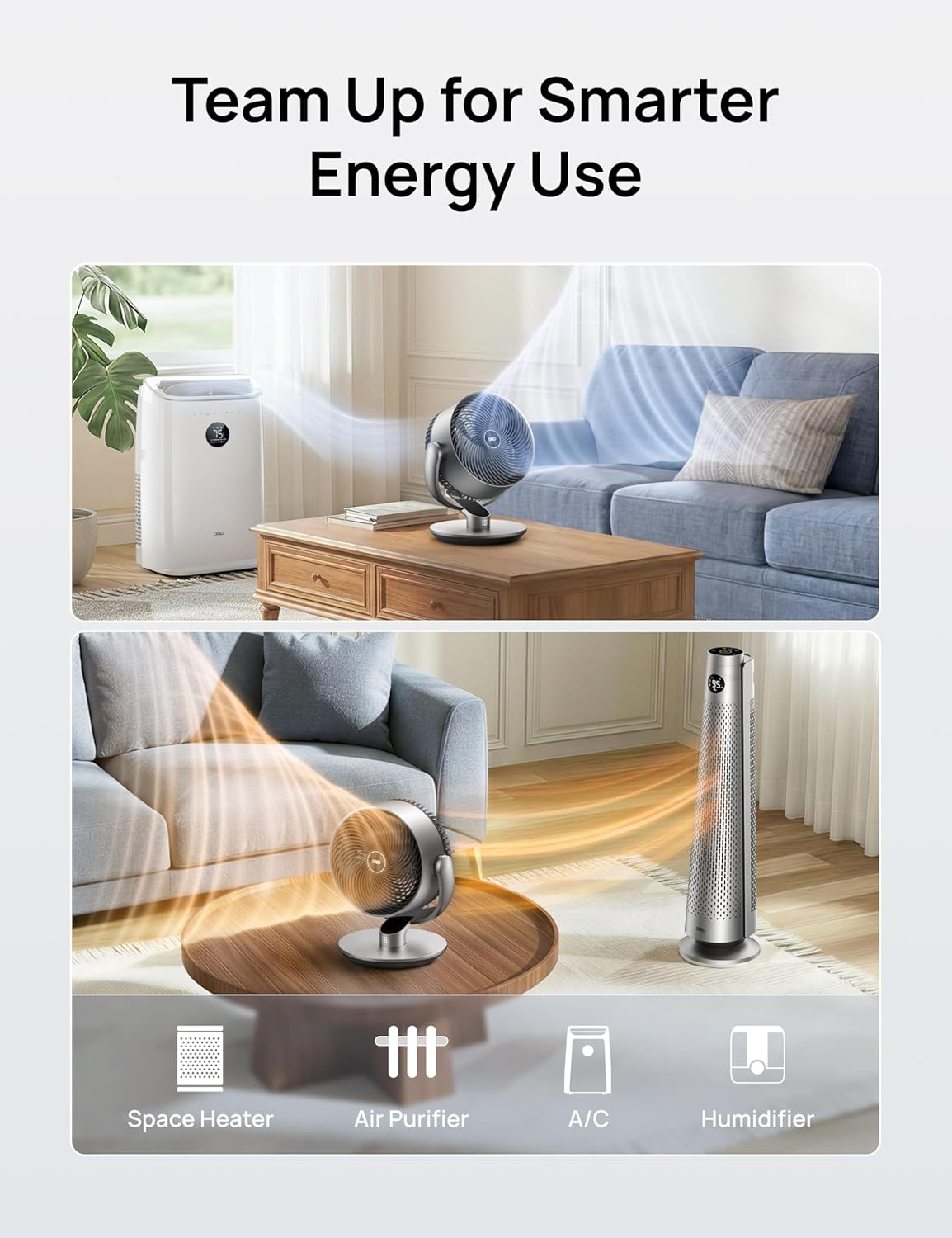 DREO 16 Inch 20dB Quiet Smart Fans for Bedroom, DC Room Fan with Remote, 120°+120° Oscillating Fan, 6 Modes, 9 Speeds, 12H Timer,Works Alexa/Google/WiFi/Voice Control, Silver, Oversize (DR-HAF004S)