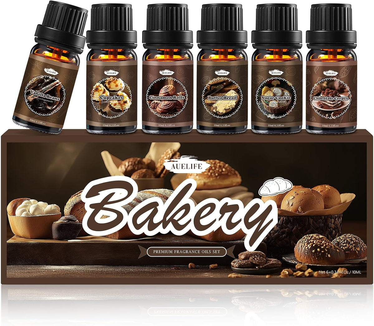 Auelife Men Essential Oils Set for Diffusers for Home, 6x10ml Scented Oil