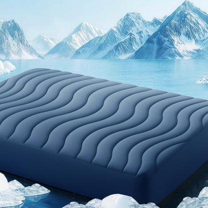 EASELAND Cooling Mattress Pad Queen Size for Hot Sleepers Pillow Top Mattress Cover Quilted Fitted Mattress Protector Breathable Mattress Topper with 8-21" Deep Pocket(60x80 Inches,Light Grey)