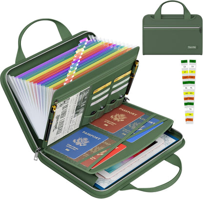 Tamfile Fireproof Accordion File Organizer, Expanding File Folder