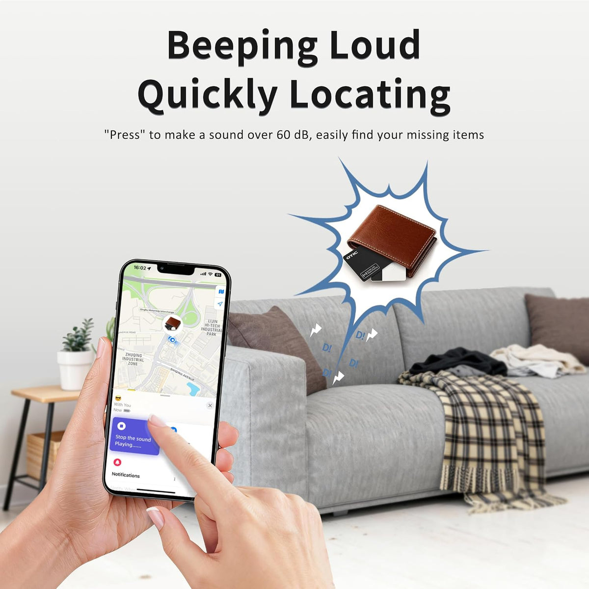 OTIC Slim Bluetooth Wallet Tracker, Tag for Apple Find My & Google Find Hub