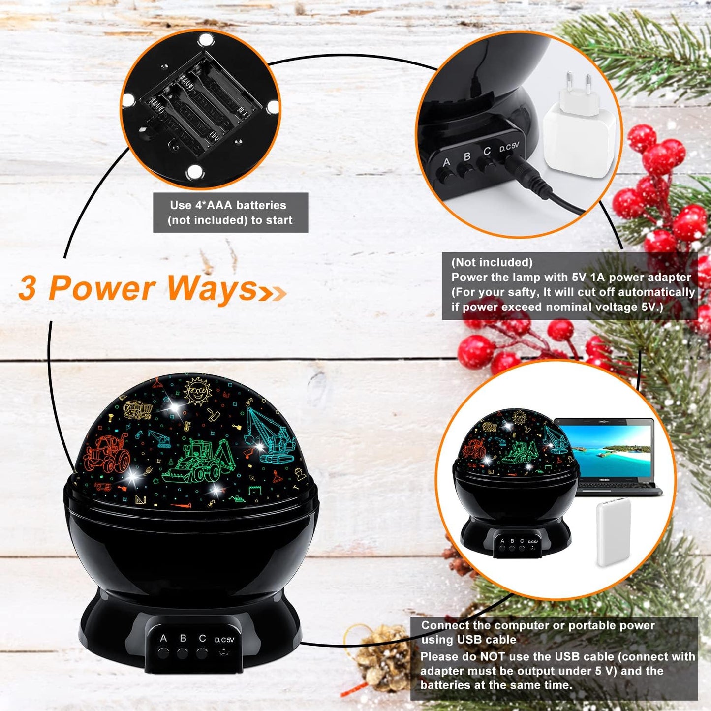 Kids Star Projector Night Light, Star Night Light Projector for Kids, Ceiling Stars Projection Lamp with Timer, 360° Rotating Night Light for Bedroom, Birthday Gift for 3 4 5 Year Old Girls Boys Black