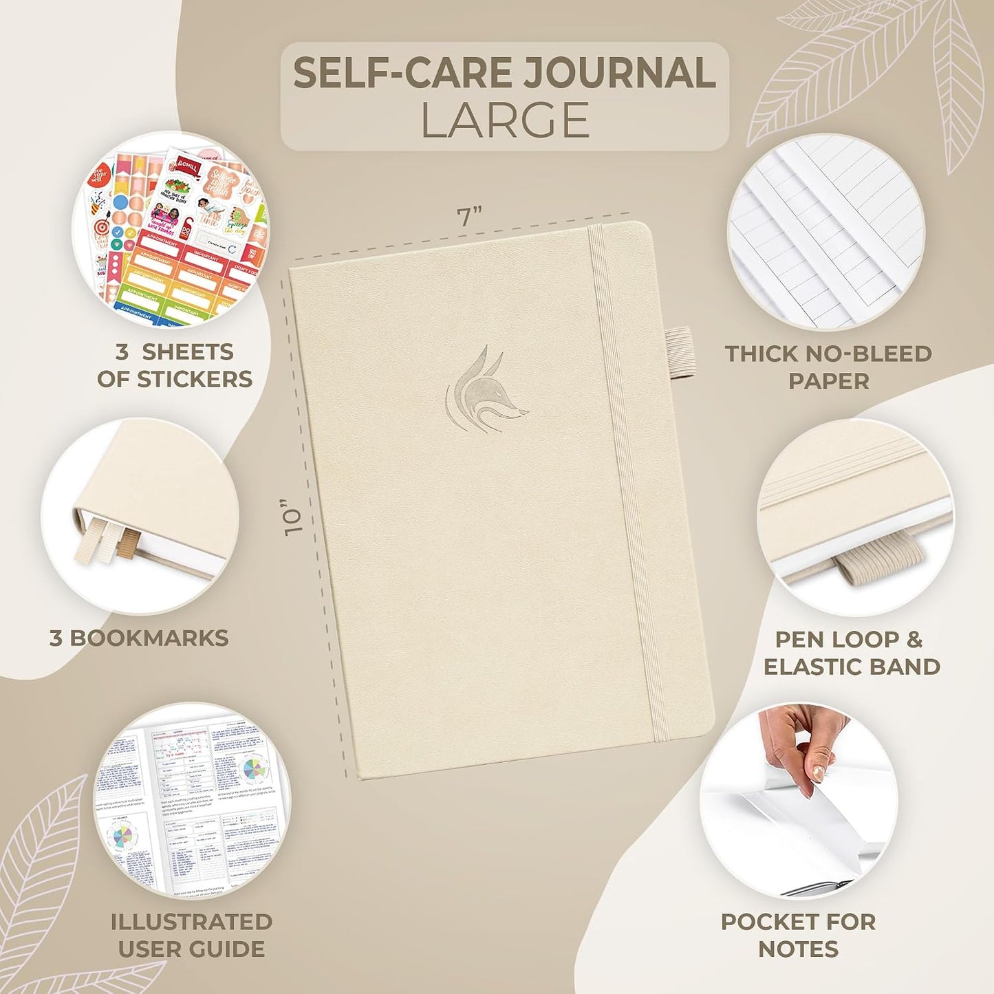 Clever Fox Self-Care Journal – Daily Reflection Notebook – Mental Health & Personal Development Planner, Meditation & Mood Log, A5 (Aquamarine)