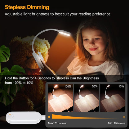 Gritin 16 LED Rechargeable Book Light for Reading in Bed