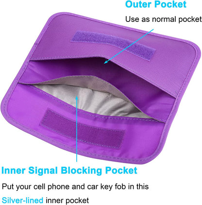Wisdompro Faraday Bag, RFID Signal Blocking Bag for Phones and Car Keys