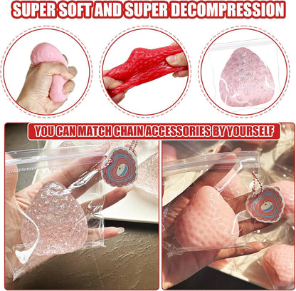 3Pcs Textured Stress Balls, Soft Sensory Fidget Toys Ball for Adults Kids