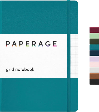 PAPERAGE Lined Journal Notebook, Hardcover Journal for Women & Men, 160 Pages, (5.6 in x 8 in), College Ruled Journaling Notebook for Work, School Supplies & Note Taking, (Black)