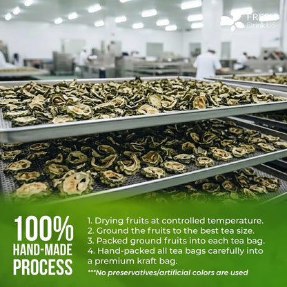 FreshDrinkUS, Premium 135 Bitter Melon Tea Bags, 100% Natural & Pure, Herbal Tea, Daily Infusion Botanical, No Sugar, No Caffeine, No Gluten, Vegan. Rich in Antioxidants