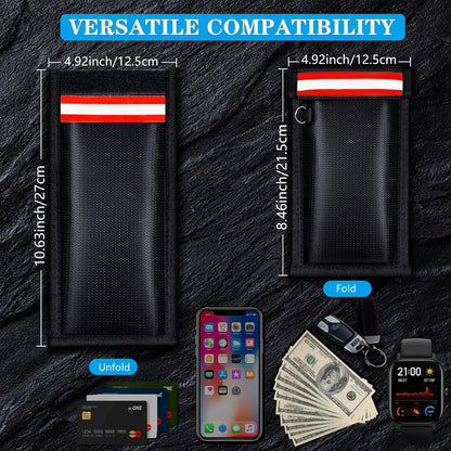 2 Pack Military Grade Faraday Bags for Phones