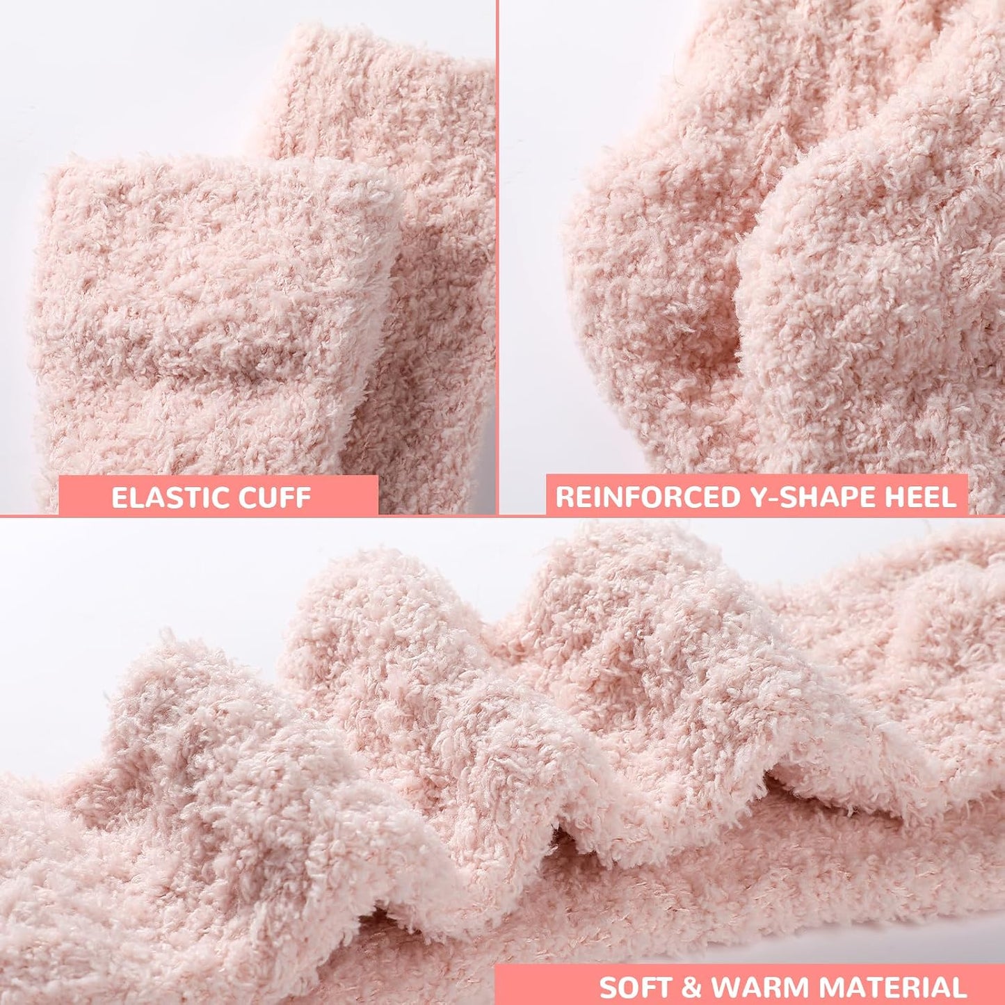 Premillow Womens Fuzzy Socks Fluffy Socks Women Winter Cozy Sock Warm Slipper Home Sleeping Sock for Women