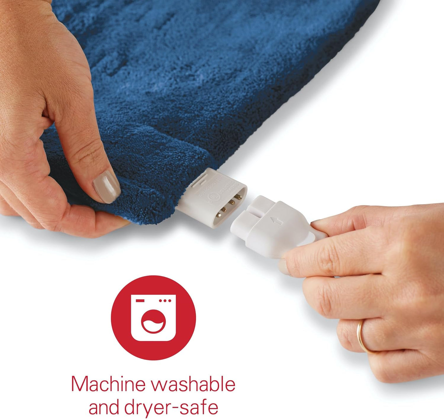 Sunbeam XL Back Neck and Shoulder Heat Therapy 12 x 24 with Auto Shut Off 6 Settings Machine-Washable Comfortable Microplush Fabric - Burgundy