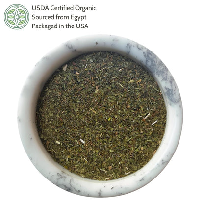 Organic Spearmint Leaves 4 oz. (113g), USDA Certified Organic Spearmint Tea Dried Loose Leaf, Dry Mint, Cut & Sifted
