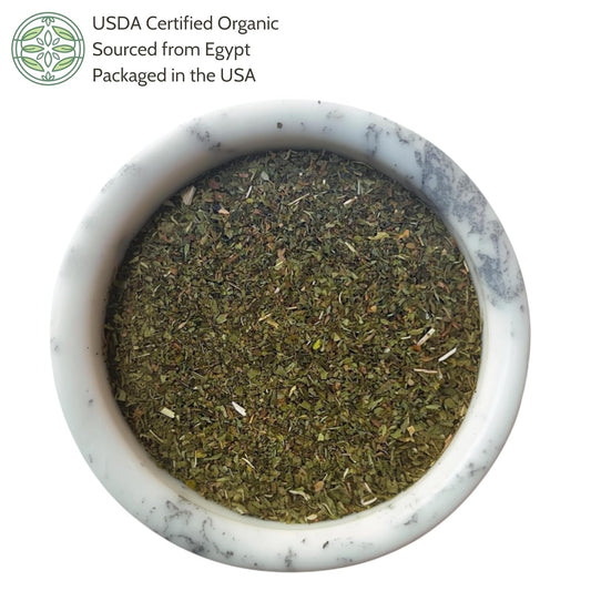 Organic Spearmint Leaves 4 oz. (113g), USDA Certified Organic Spearmint Tea Dried Loose Leaf, Dry Mint, Cut & Sifted
