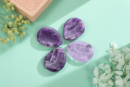 CrystalTears Tiger's Eye Thumb Worry Stone Healing Crystal Pocket Palm Stone Worry Stones for Anxiety Stress Relief