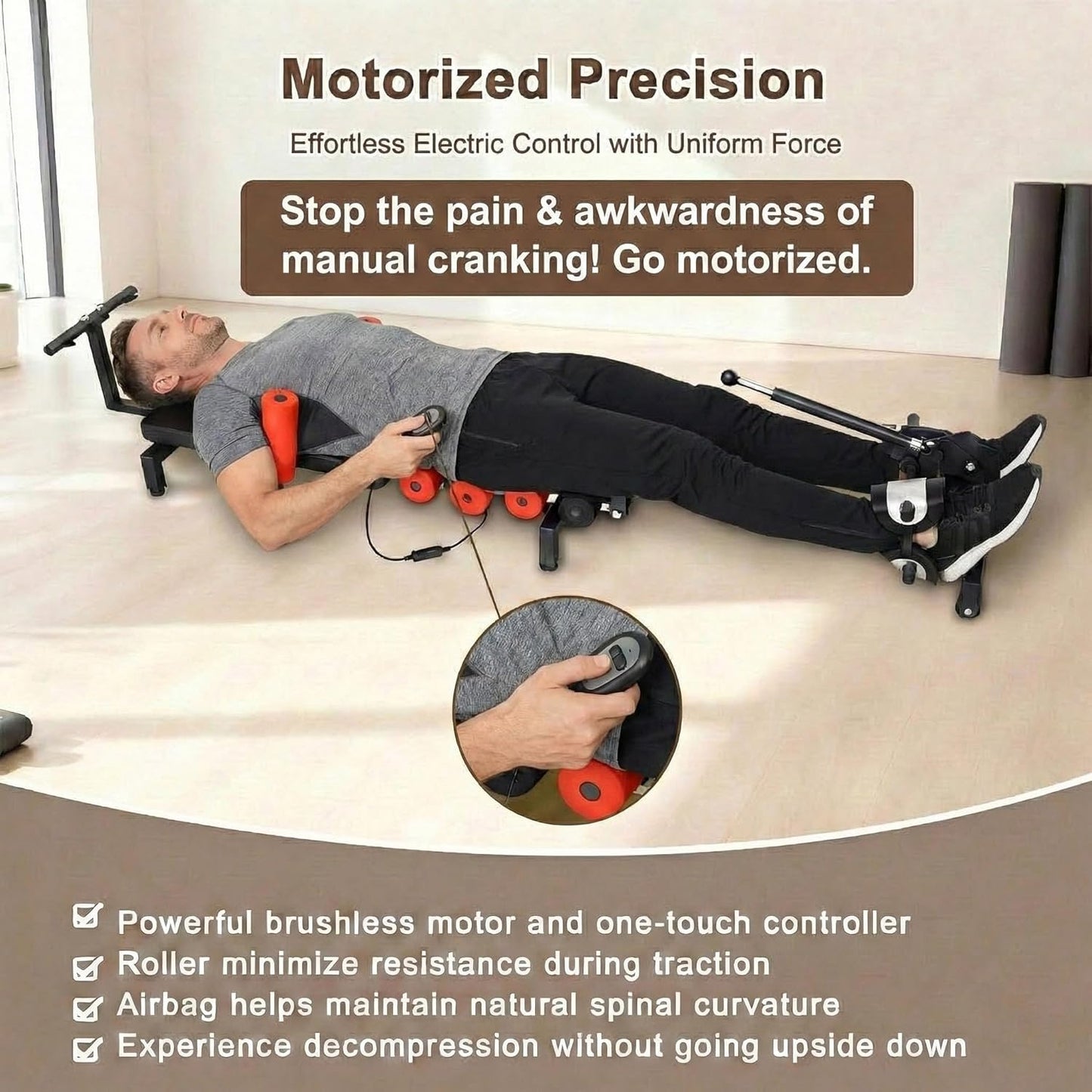 Spinal Decompression Machine Decompression Table for Back Pain Relief | Motorized Spine Decompression Device, spinal stretching device for sciatica and herniated disc relief, posture improvement