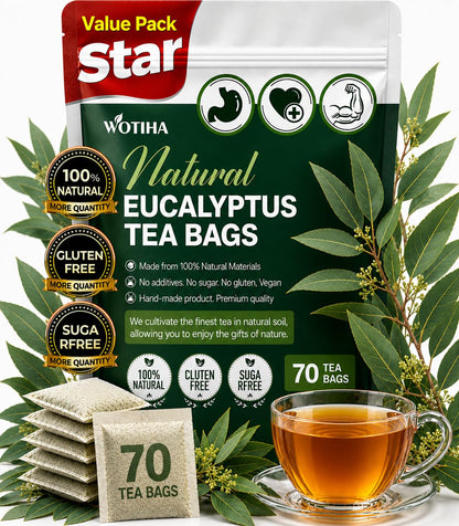 WOTIHA 60 Count Premium Lemon Balm Tea Bags - 100% Pure Natural Leaves, Lemony Citrusy Flavor, Supports Calming & Digestion, Caffeine-Free, Additive-Free, Sugar-Free, Vegan Non-GMO