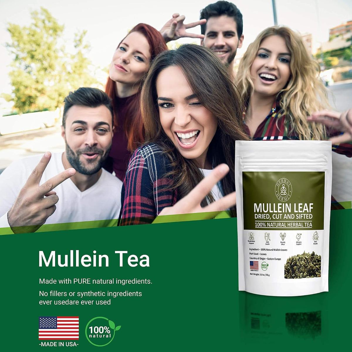 Mullein Leaf Tea, Loose Leaf, Respiratory & Lung Support Herbal Tea
