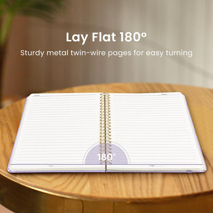 Taja Lined Spiral Journal Notebook for Women & Men, 140 Pages, College Ruled Hardcover Notebook for Work & Note Taking, Journals for Writing, A5(5.7" x 7.9") - Green