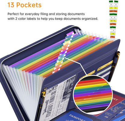 Tamfile Fireproof Accordion File Organizer, Expanding File Folder
