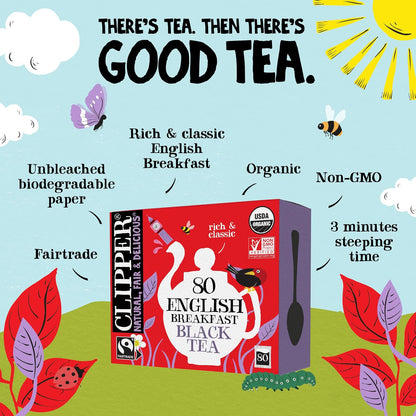 Clipper Tea, Organic English Breakfast Tea, 80 Tea Bags