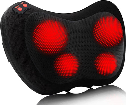 Papillon Back Massager with Heat,Shiatsu Pillow for Body Pain Relief Gray