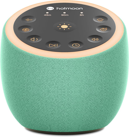 Hotmoon Sound Machine for Sleep, Cocoon 2 White Noise Sound Machine with 40 Relaxing Sounds, Dual-Speaker & Timer, 8 Night Light, Pink Brown Green Noise for Sleeping Adults, Office Privacy, Plug-in