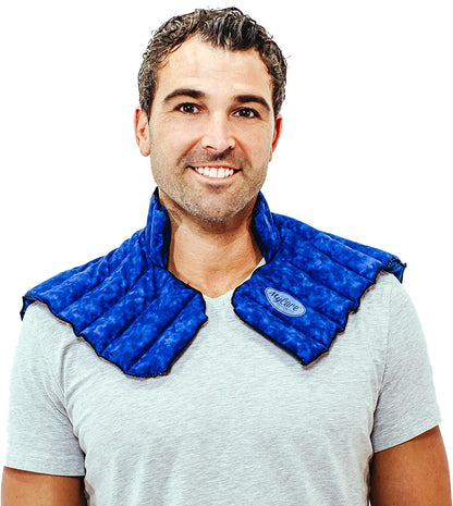 Weighted Microwavable Neck and Shoulder Wrap – Moist Heat Pack for Stiffness, Arthritis, Bursitis, Pain Relief & Relaxation – Natural Home Remedy