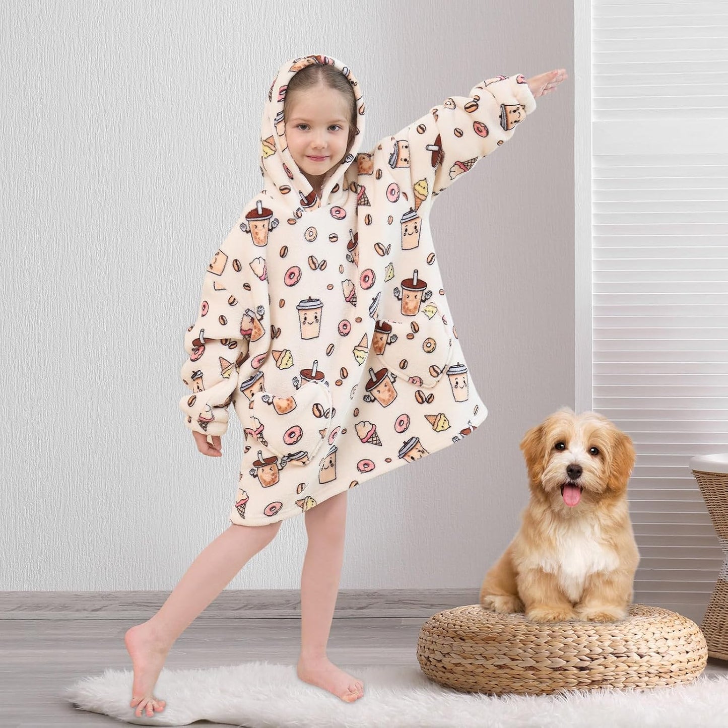 Fiosnow Glow in the Dark Unicorn Blanket Hoodies for Kids 6-13YR Oversize Wearable Blanket Hoodies for Boys Girls Teens