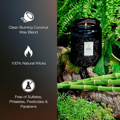 Voluspa Baltic Amber Candle, 18 oz, Coconut Wax Blend, Scented Candles for Home, 100 Hour Burn Time, Candle Jar