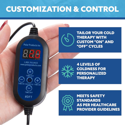 Polar Active Ice 3.0 Cold Therapy Ice Machine System with Programmable Timer, Shoulder Compression Pad, Lightweight 9 Quart Cooler Freeze Kit, Quiet Pump, Strong Cryotherapy Pain Relief Treatment