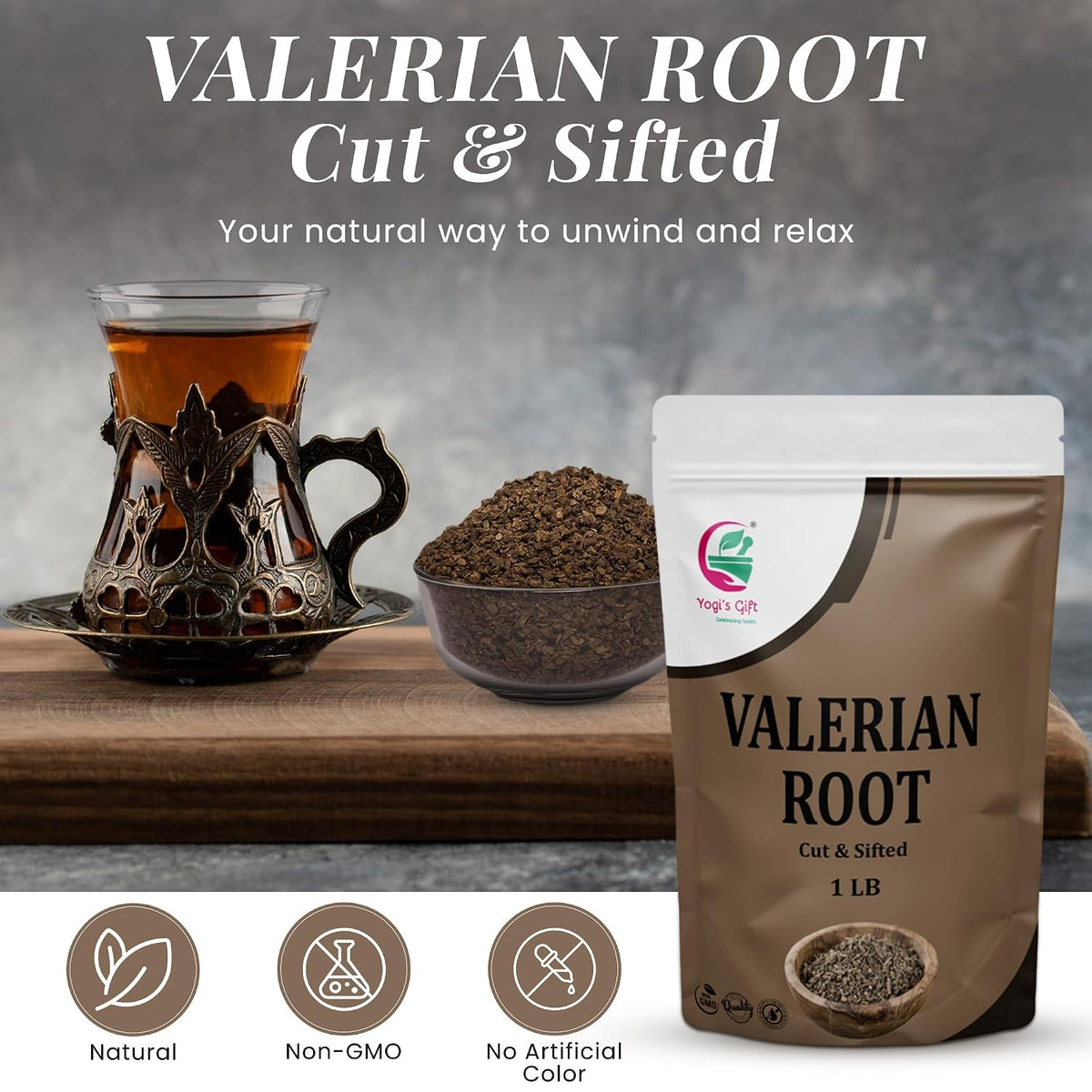 Yogi's Gift® Valerian Root Cut & Sifted 1 lb | Herbal Tea Cut