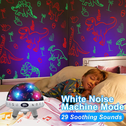 YACHANCE Kids Sound Machine with Night Light Projector,29 Soothing Sounds Baby Night Light Star Projector for Kids Room,White Noise Machine for Baby Sleeping Soother,Nursery Lamp,Bedroom Decor