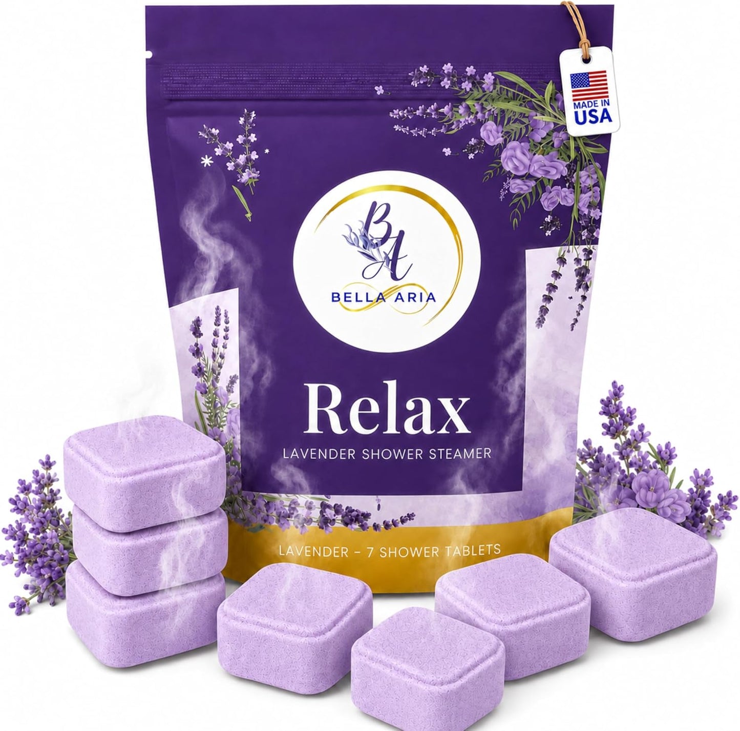 Eucalyptus Shower Steamers Aromatherapy – 7 Long Lasting Essential Oil Shower Bombs – Large Spa Tablets for Relaxation – Made in USA, Self Care Gift for Men & Women