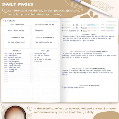 Clever Fox Self-Care Journal – Daily Reflection Notebook – Mental Health & Personal Development Planner, Meditation & Mood Log, A5 (Aquamarine)