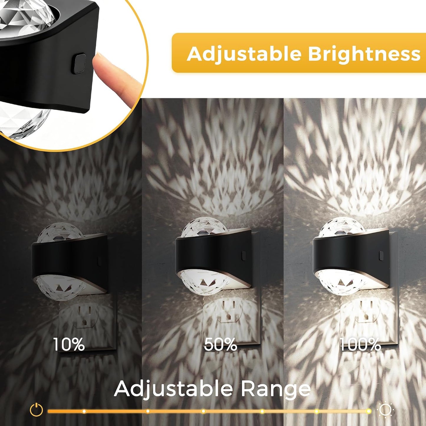 L LOHAS LED Night Light,Projector Night Light with Dusk to Dawn Sensor