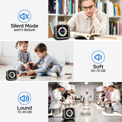 Visual Timer for Kids with Color Display Kitchen Timer 1500mAh Battery