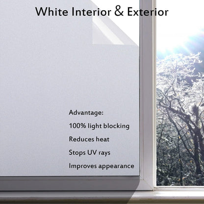 Blackout Window Film, Static Cling Window Tint 100% Light Blocking No-Glue Window Cover for Home Privacy, Room Darkening, Nap Time, Aquarium, Baby Room, Day Sleeping (Matte Black, 17.7x78.7 Inch)