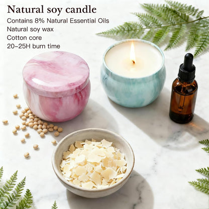 Candles, Scented Candles Gift Set for Women, 8 Pack Fruity Floral Soy Wax Aromatherapy Candles, Travel Tin Candles in Artist Gift Box, Birthday Gifts for Mom, Wife, Sister, Friend, Housewarming