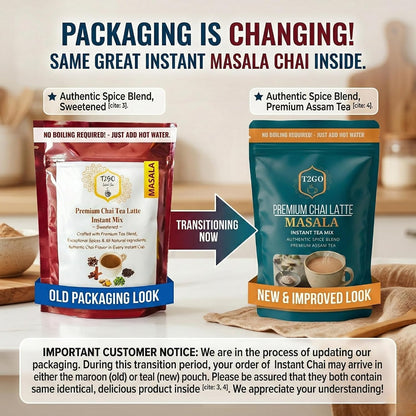 T2GO Authentic Karak Masala Chai Tea Mix – Just Add Water, 8 oz | Bold karak-style masala chai — real milk & spices in every scoop, no simmering