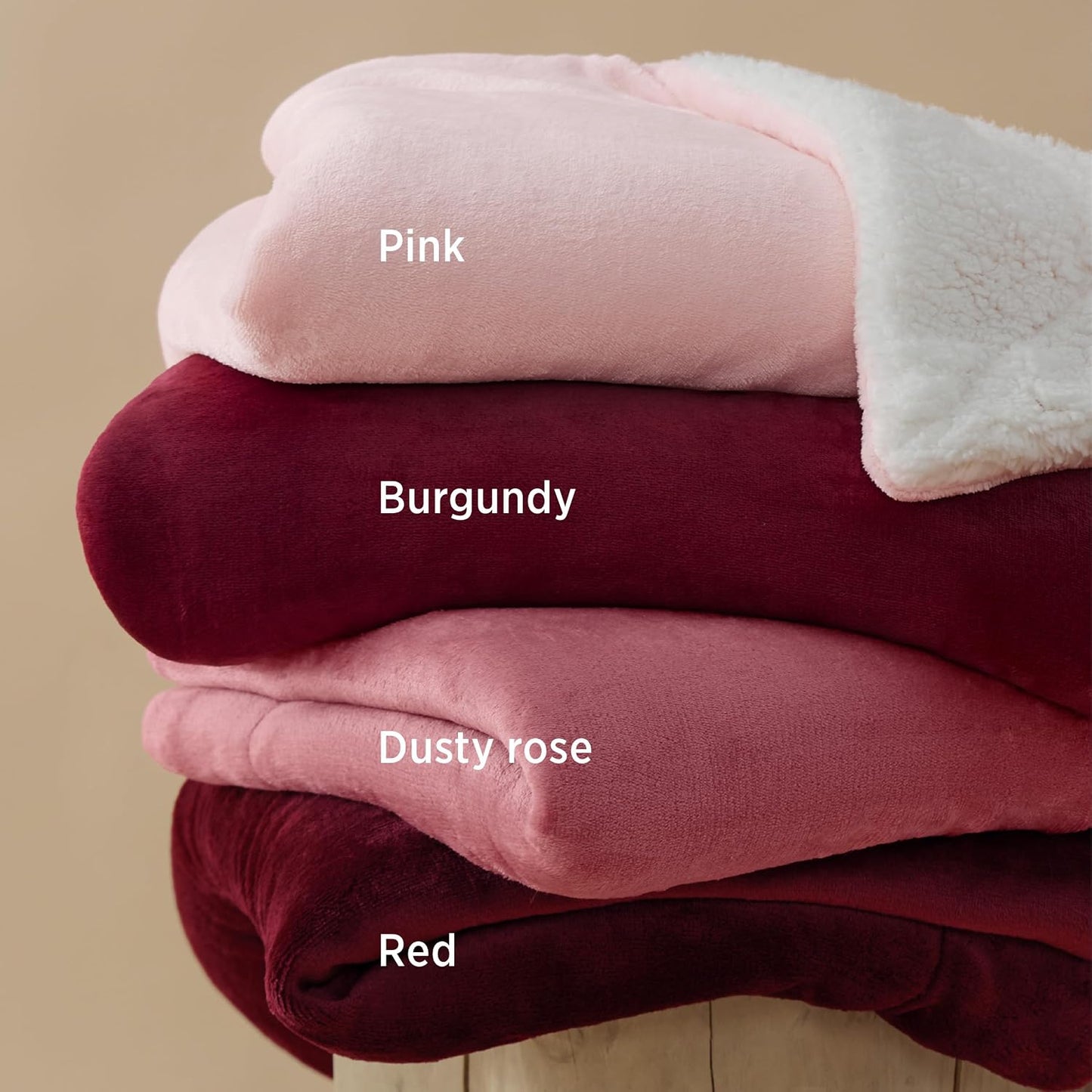Bedsure GentleSoft Sherpa Fleece Throw Blanket for Couch, Non-Heated, Thick & Warm Cozy Blanket for Winter, Soft Fuzzy Plush Throw Gifts for Women and Men, Grey, 50x60 Inches