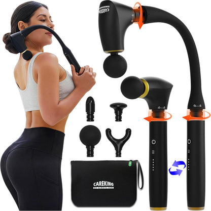 2-in-1 Detachable Massage Gun Deep Tissue with Extension Handle