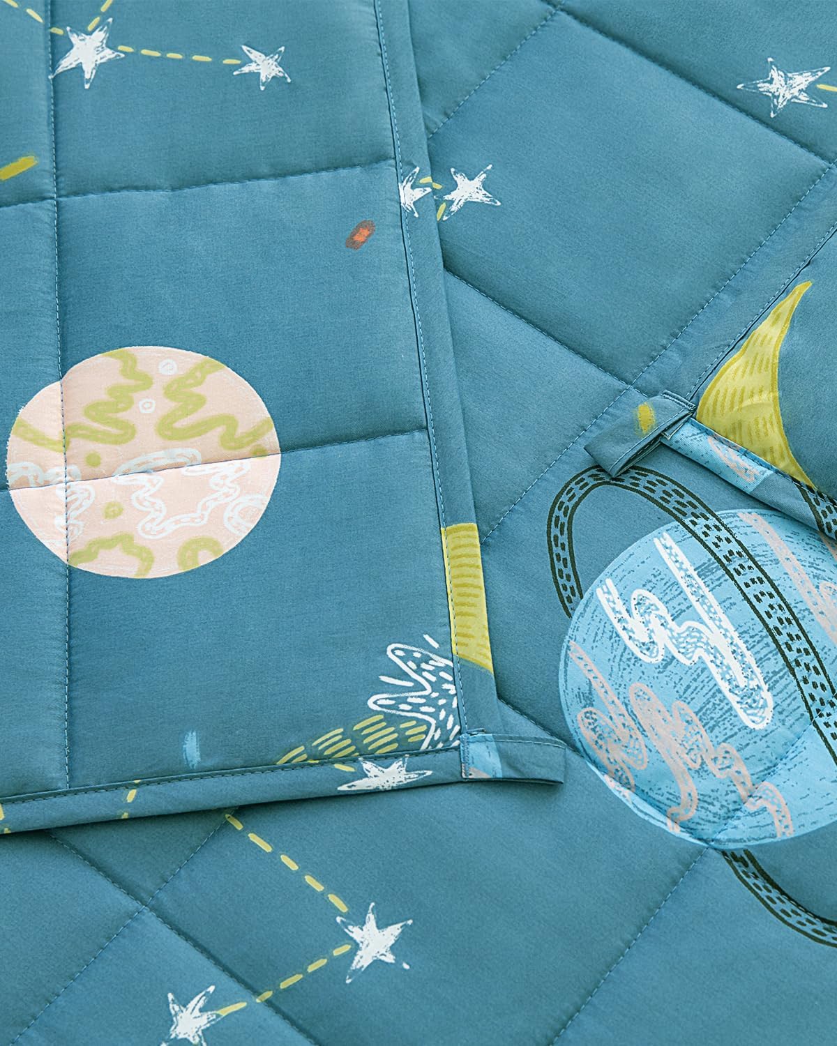 Sivio Weighted Lap Pad 2lbs, Cotton Weighted Blanket Sensory Weighted Lap Blanket Indoor Outdoor, 19 x 21 Inch, Blue Dinosaur