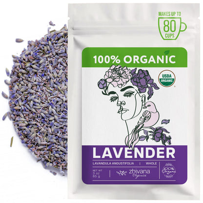 Dried Culinary Lavender Buds - Food Grade Lavender for Drinks, Baking - 3oz