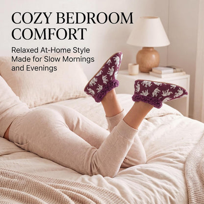 Cozylook Fuzzy Slippers for Women Indoor Soft Sole Slipper Socks