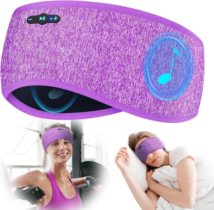 Sleep Headphones Bluetooth 6.0 Headband, 20H Playtime Headband Headphones with HD Stereo Speakers, Sports Wireless Earphones for Side Sleepers Workout Yoga Travel Meditation, Gifts for Women Men