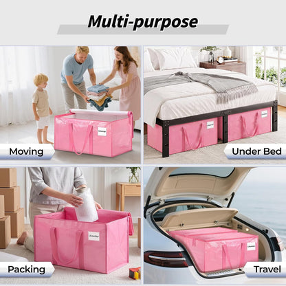 ukeetap Extra Large Clothes Storage Bins with Lids, Clear