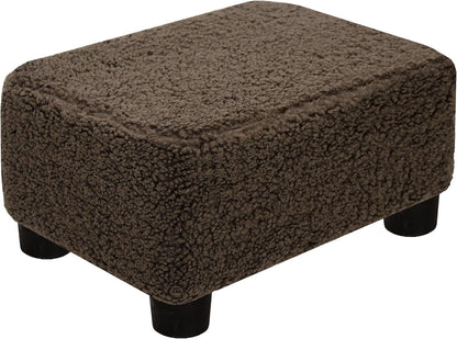CAROLMADE Small Foot Stool Ottoman Footstool with Legs Under Desk Footrest for Living Room Bedroom and Office,Linen-Grey