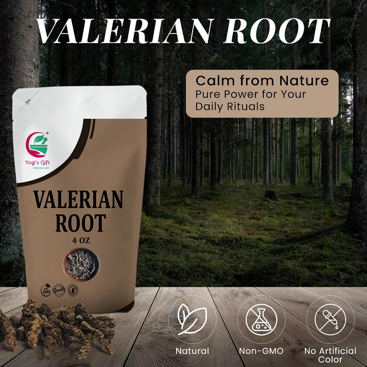 Yogi's Gift® Whole Valerian Root 4 oz | Dried Herbal Tea Root