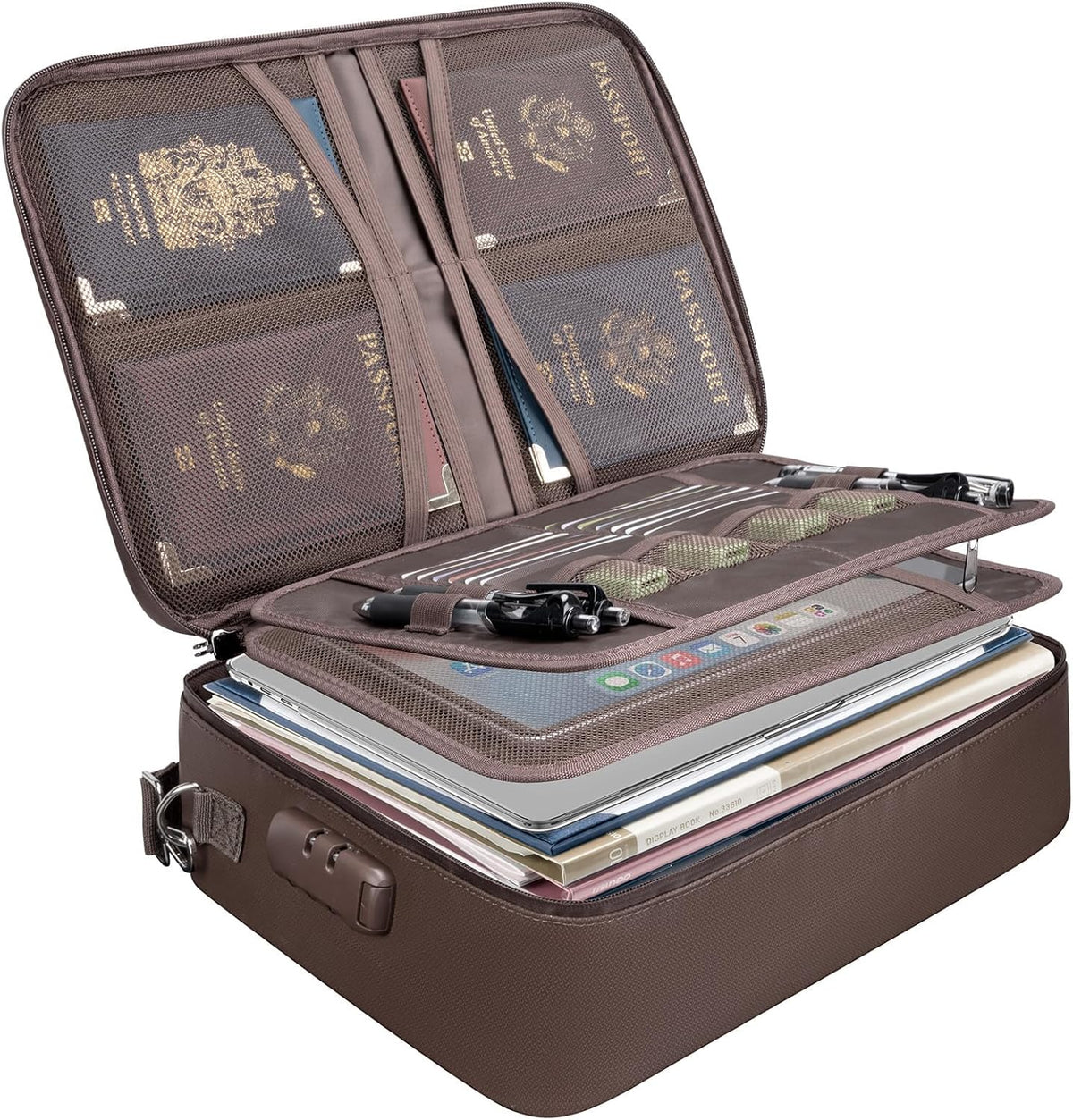 BALEINE Fireproof Document Box with Lock, Waterproof Fire Safe File Bag
